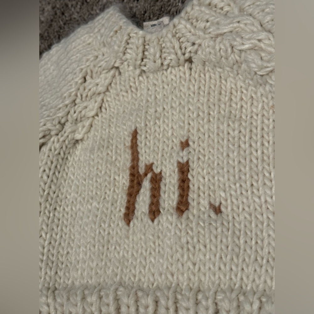 HuggaLugs Baby Knit Hi Sweater 6-12 Months - Picture 2 of 3